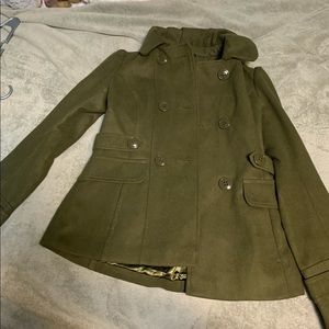 Olive Green Pea Coat